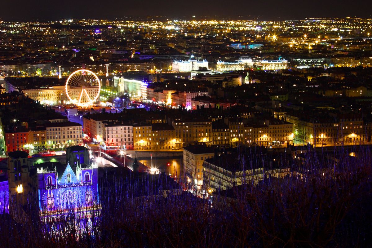 Fete des lumières Lyon panorama ville