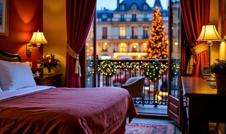 Chambre hotel marché de noël