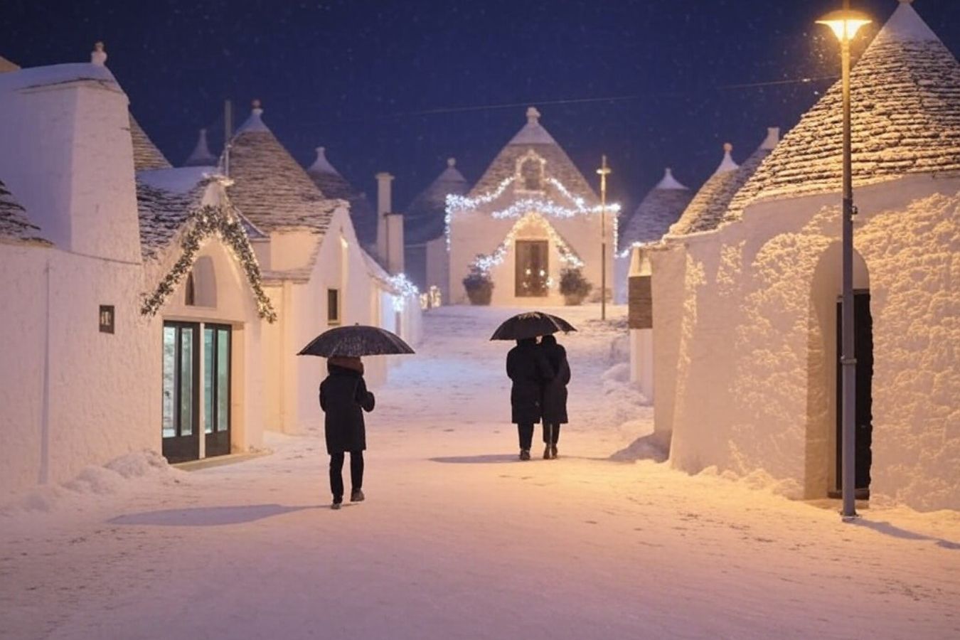 Noel neige dans les pouilles