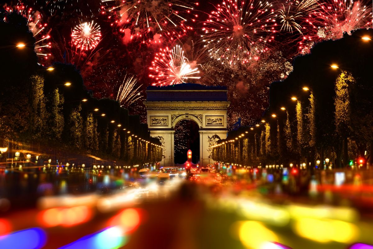 Paris feux d'artifices Nouvel An