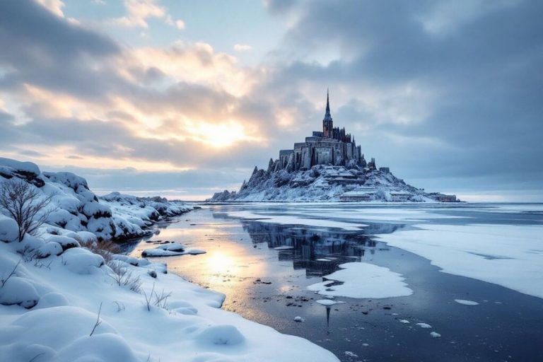 Neige Mont saint michel